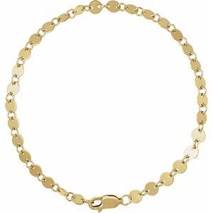 14K Gold-Filled 4 mm Mirror Chain Bracelet